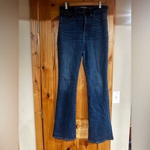 MADEWELL Highrise skinny flare jeans 
Dark blue